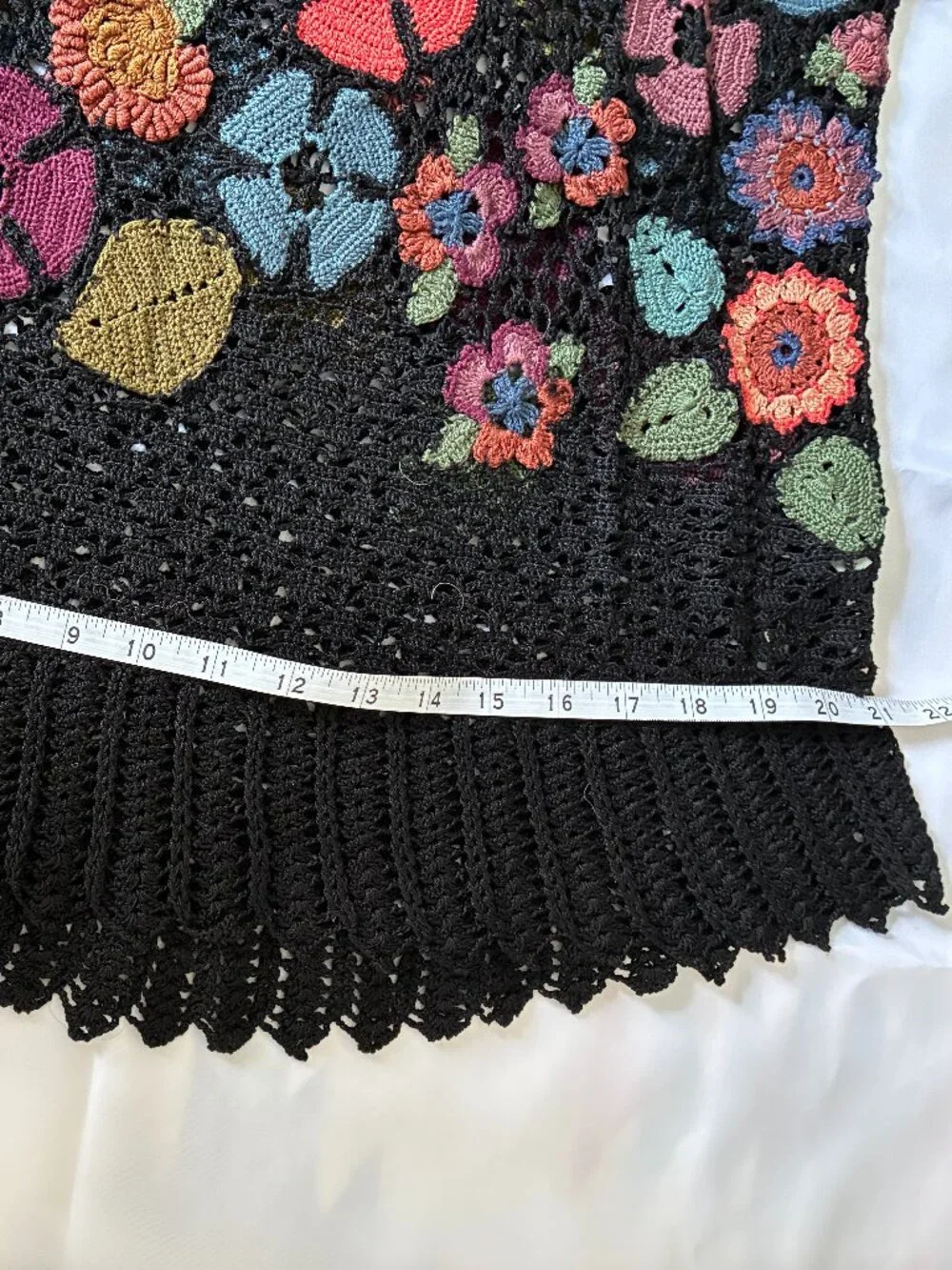Peruvian Connection Millefiori Wildflower Hand-crocheted Sweater - Picture 11 of 14